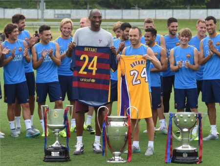 How to Buy Kobe x Barcelona Jerseys: Shop Kobe Bryant “Mamba Mentality” Gold Away Kit