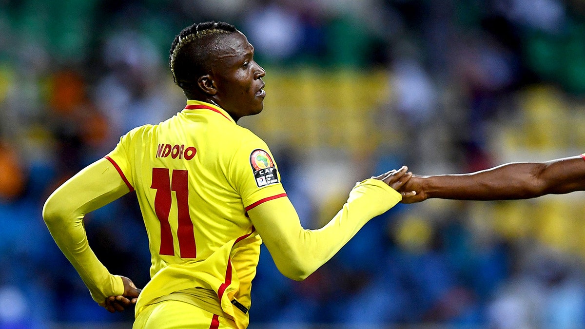 Tendai Ndoro celebrates goal