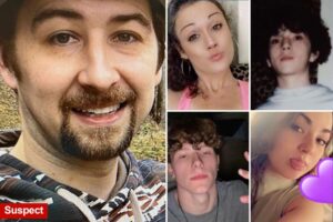 Two charged with helping fugitive accused of slaughtering family of four whose baby was found abandoned