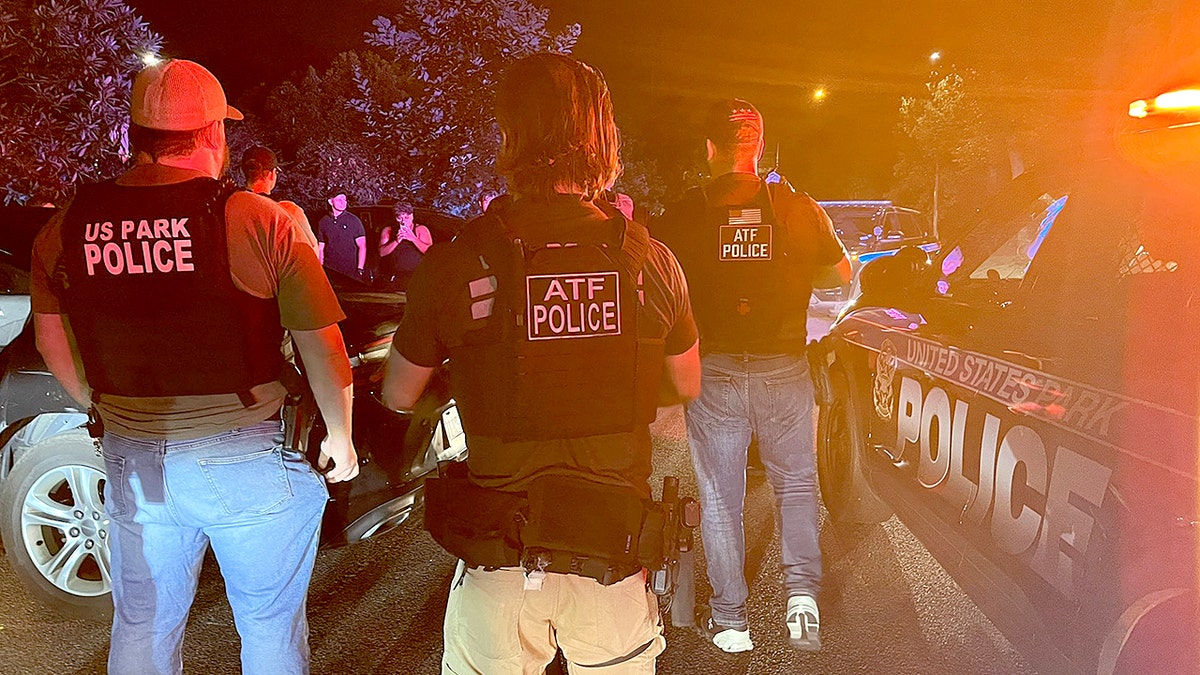 US Park Police and ATF officers in Washington, DC