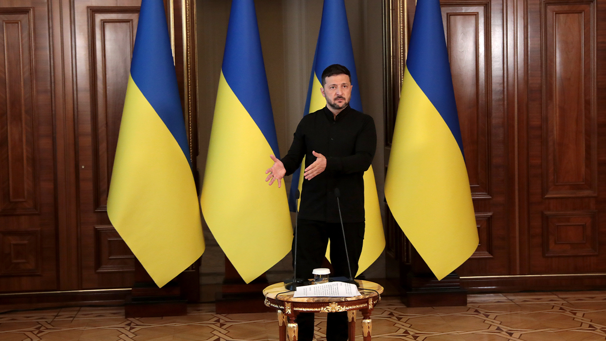 Volodymyr Zelenskyy speaking