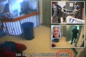‘Missing minute’ from Jeffrey Epstein’s prison cell on night of his death is shown in newly released video