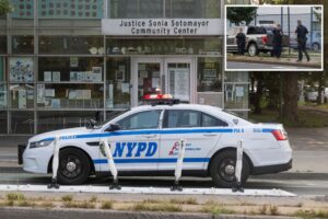 Man shot in neck as bullets fly in front of Bronx community center in latest violent episode