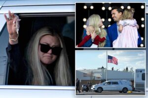 Charlie Kirk’s widow Erika bravely acknowledges supporters as activist’s casket arrives in Arizona