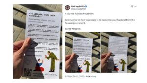 Verifying viral pamphlets targeting volent Russian soldiers’ wives