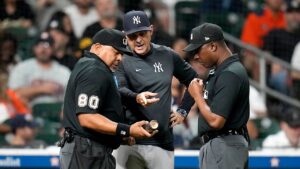Umpires confiscate Astros outfielder Taylor Trammell’s bat in strange scene after double