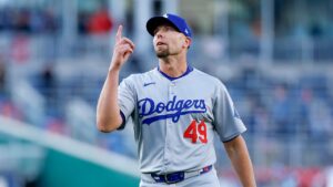 Dodgers relief pitcher Blake Treinen pays tribute to Charlie Kirk on the mound with custom hat