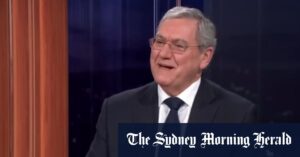 Chair of ASIC reveals live on air he banks with ANZ