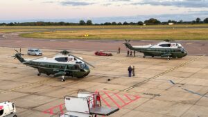 Trump forced to transfer helicopters after Marine One suffers ‘minor hydraulic issue’ in UK