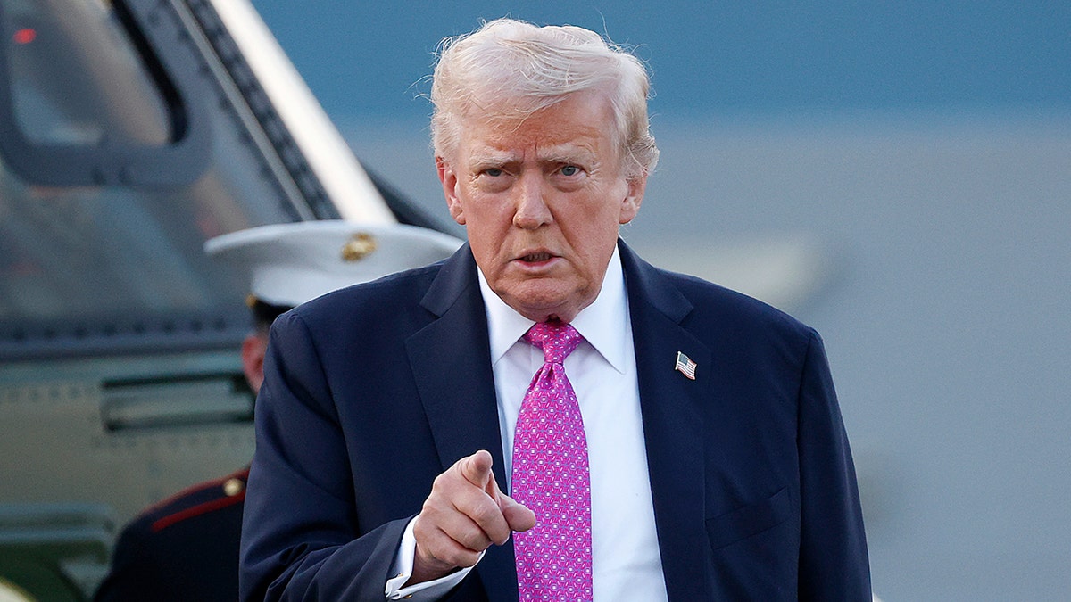 President Donald Trump arrives at the airport