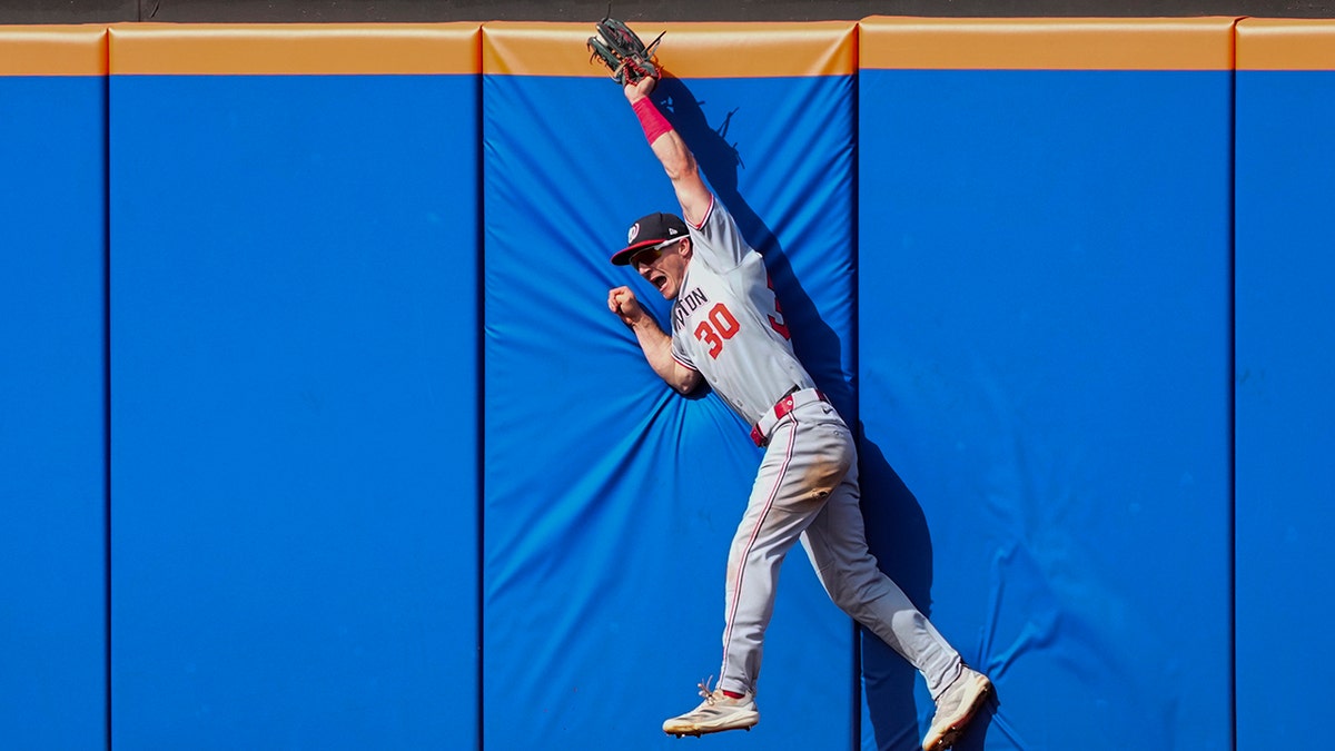 Jacob Young makes a catch