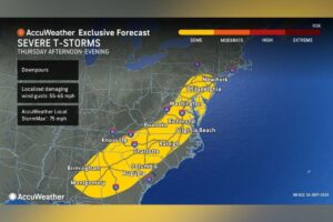 Map Shows States Facing Severe Thunderstorms This Week