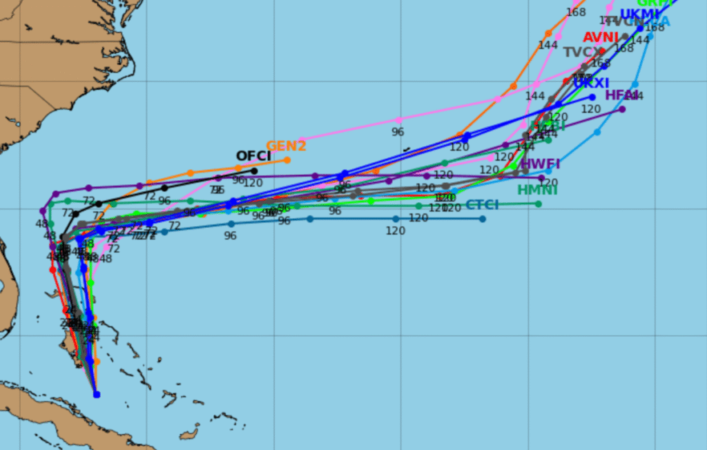 Hurricane Humberto, Storm 9 Spaghetti Models As Warnings Issued