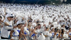 Charlie Kirk shirts seen in Penn State football stadium as his favorite team Oregon wins thrilling game