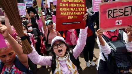 ‘Pink and green’ protests call for a reset in Indonesia