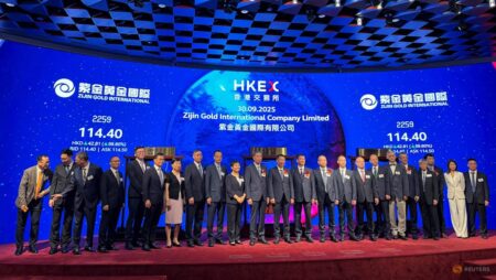 China’s Zijin Gold shares soar more than 60% in Hong Kong debut