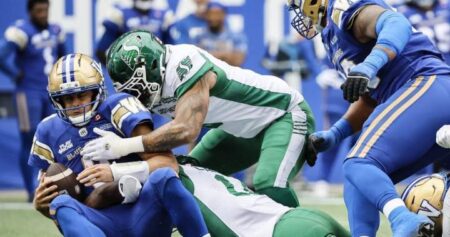 Lauther’s leg lifts Roughriders over Blue Bombers