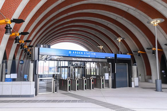 Arden station is one of five new stations along the Metro Tunnel.