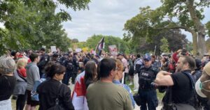 Police arrest multiple people at opposing immigration demonstrations in Toronto