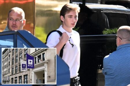 Barron Trump ‘doing a semester’ at different NYU campus as he begins sophomore year: report