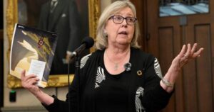 May asks to stay on as Green leader after saying she would step aside