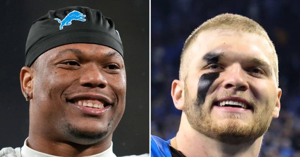 Lions’ David Montgomery Adorably Crashes Teammate Aidan Hutchinson’s ‘Monday Night Football’ Presser