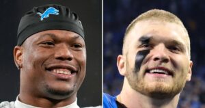 Lions’ David Montgomery Adorably Crashes Teammate Aidan Hutchinson’s ‘Monday Night Football’ Presser