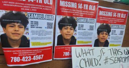 Command post set up as search for missing Edmonton teen Samuel Bird enters 14th week