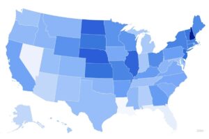 Map Shows 10 Best States For Teachers 2025
