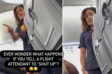 Boorish passenger booted for telling American Airlines flight attendant explaining safety protocols to ‘shut up’: video