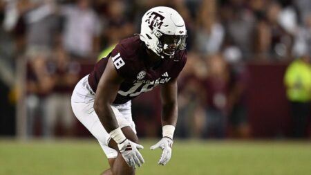 Texas A&M’s Cashius Howell delivers historic feat with three consecutive quarterback sacks against Utah State