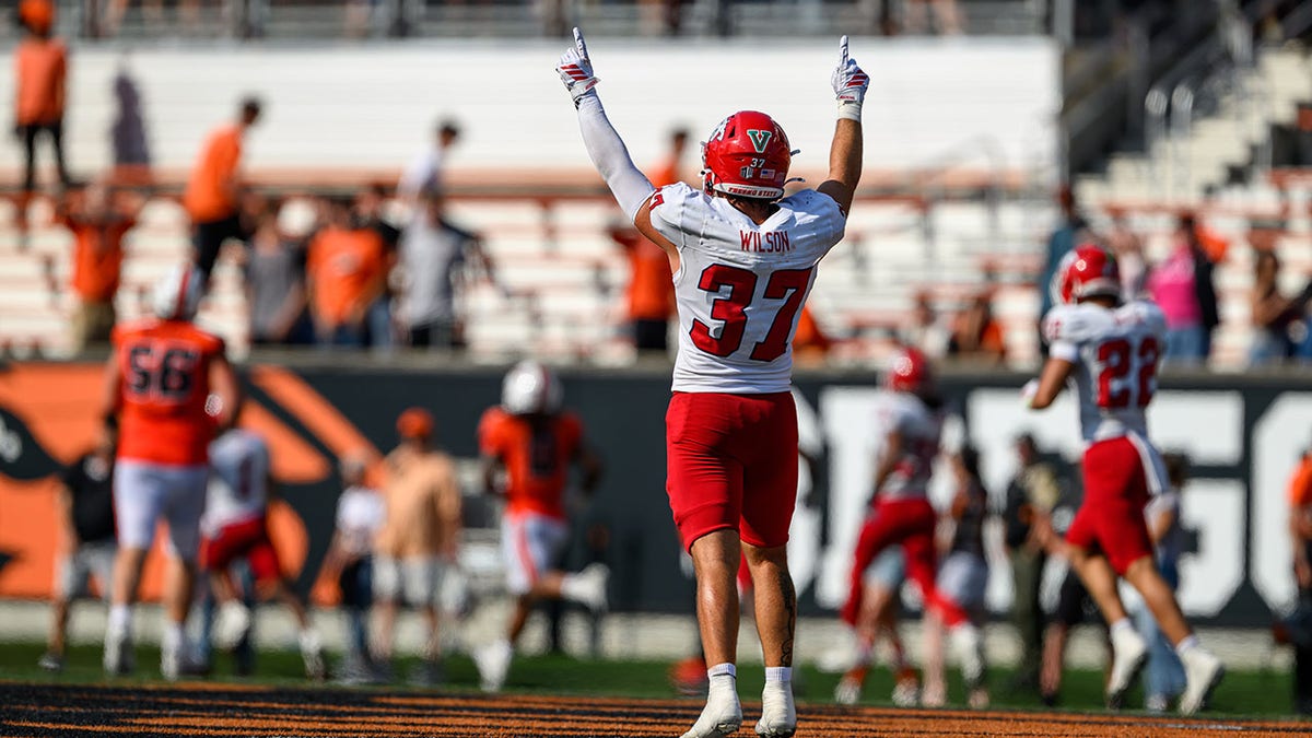 Ryan Wilson celebrates