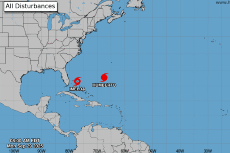 Hurricane Humberto, Tropical Storm Imelda Drive Vicious Surf: Live Tracker