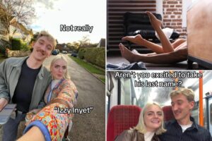 Bride shares the ‘X-rated’ meaning behind future married name