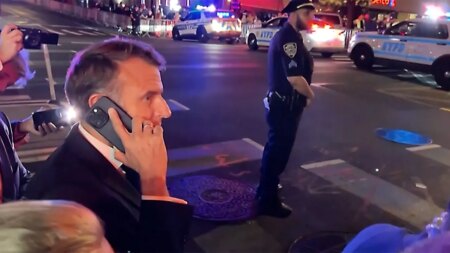 Watch: Macron calls Trump after presidential motorcade blocks him in NYC traffic