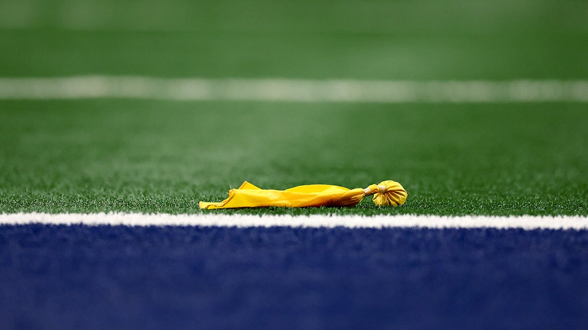 Penalty flag shown on field