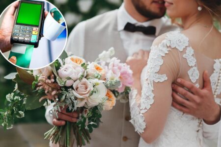 Newlyweds are setting up credit card machines at their receptions for this tacky reason: ‘Don’t be tight, pay for our flight’