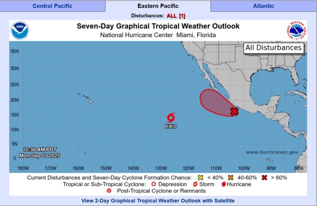 Potential Tropical Storm Lorena Path as Storm Takes Shape