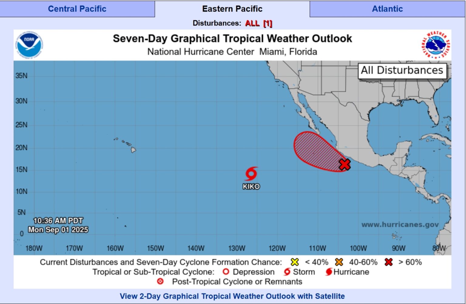 Potential Tropical Storm Lorena Path as Storm Takes Shape