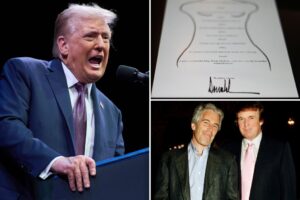 White House fumes over Epstein birthday book said to include notes by Trump, Clinton and other big names