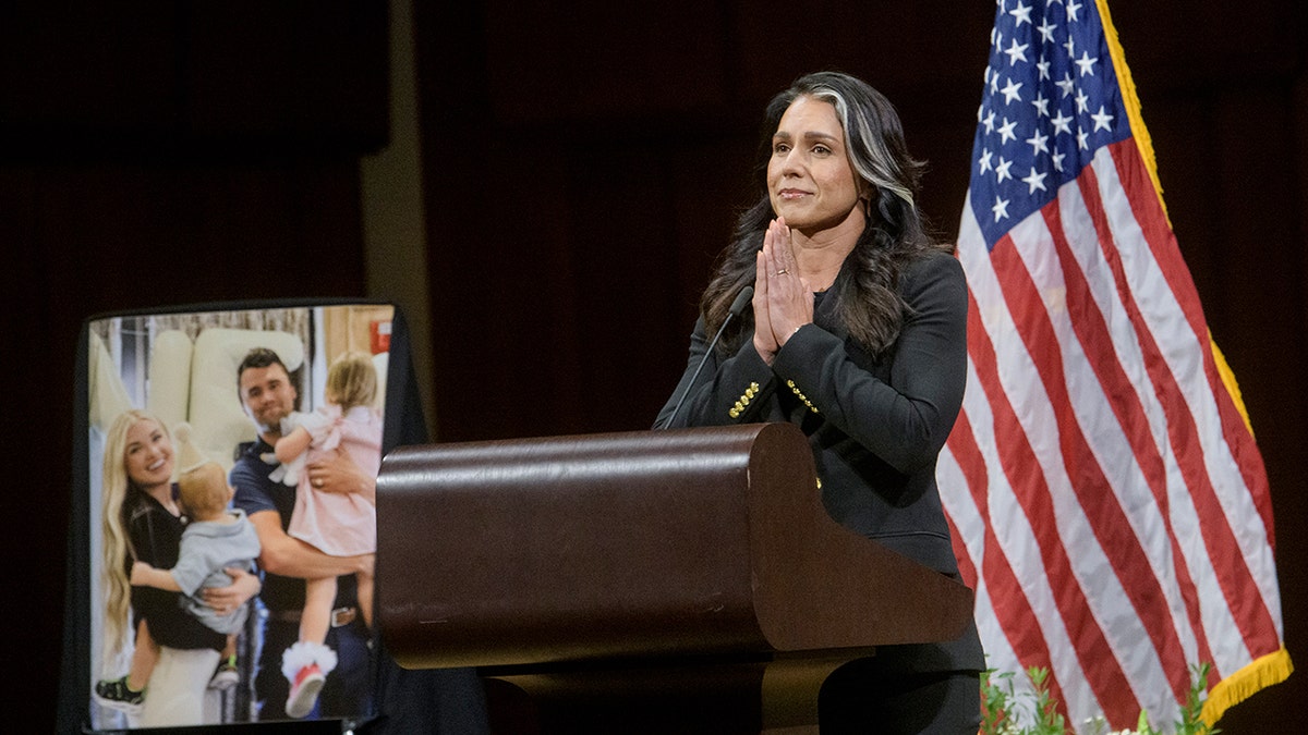 Tulsi Gabbard speaks at vigil