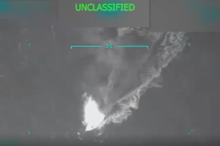 Donald Trump Posts Video Footage of US Missile Strike on Boat Leaving Venezuela
