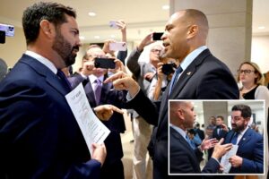 Mike Lawler and Hakeem Jeffries get into fiery shouting match: ‘Keep your mouth shut’