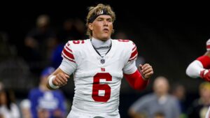 Jaxson Dart’s mom draws spotlight during Giants’ game against Saints