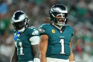 Tension Growing Between Eagles’ Jalen Hurts, A.J. Brown: Report
