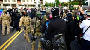 Portland police chief touts ‘crowd support’ approach as ICE facility faces ongoing violence