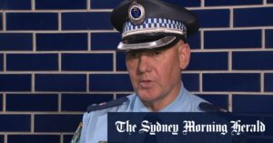 Police address the media after a shooting in north-west Sydney