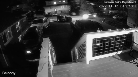 Surveillance video shows Bryan Kohberger’s car roaring away after Idaho student murders