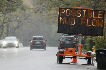 Warning Issued as California Could Be Hit by Significant Mudslides