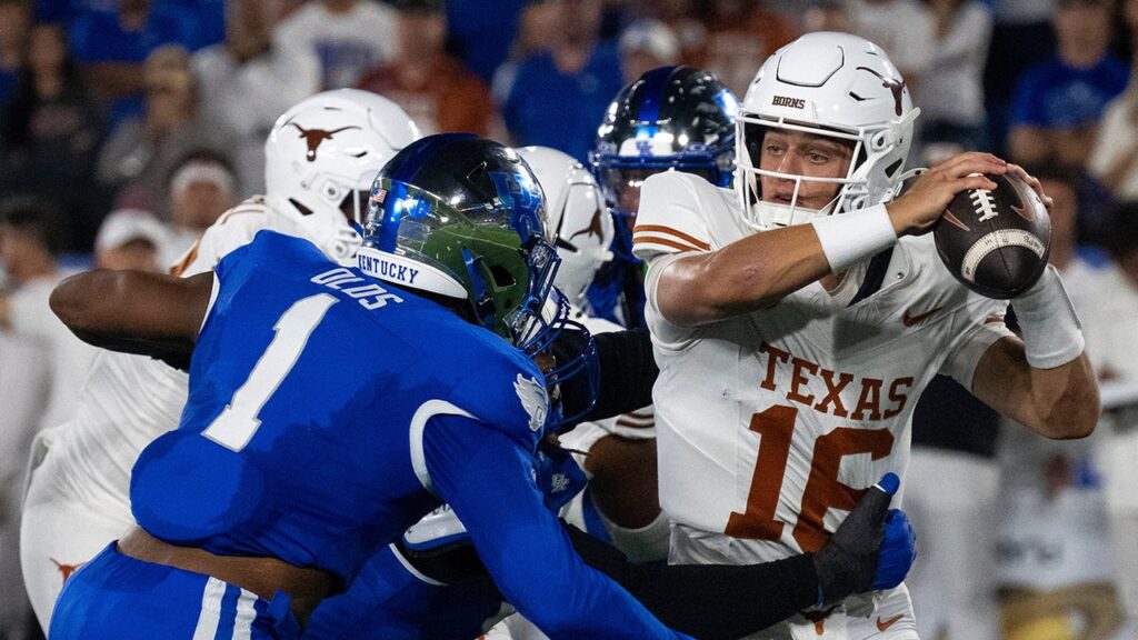 Texas’ Arch Manning faces criticism for struggles in win over Kentucky